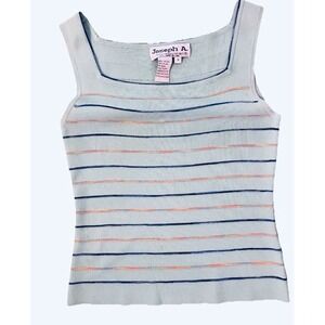 Joseph A Shirt Sz s Green  stripes Knit Top Sleeveles